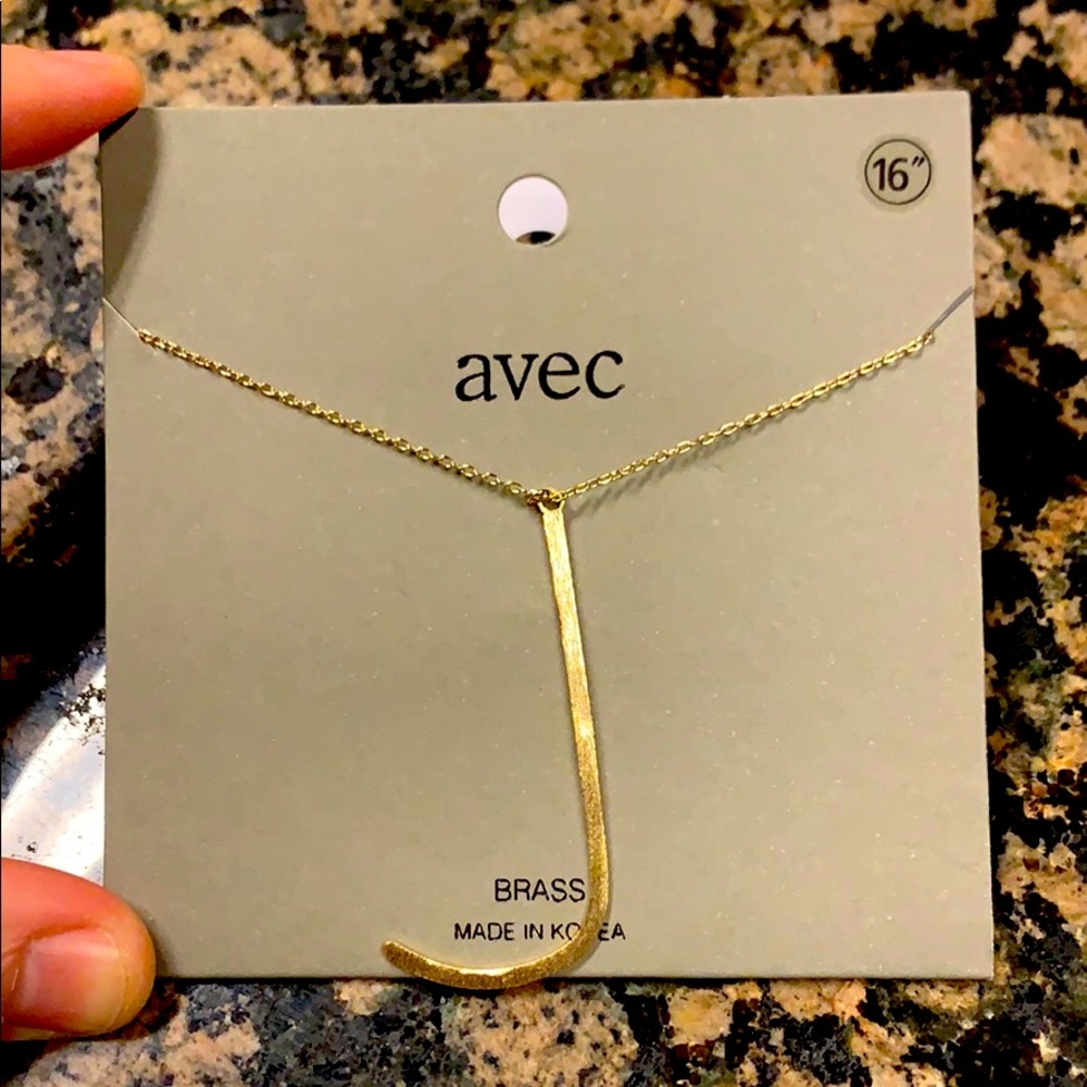 “J” gold necklace